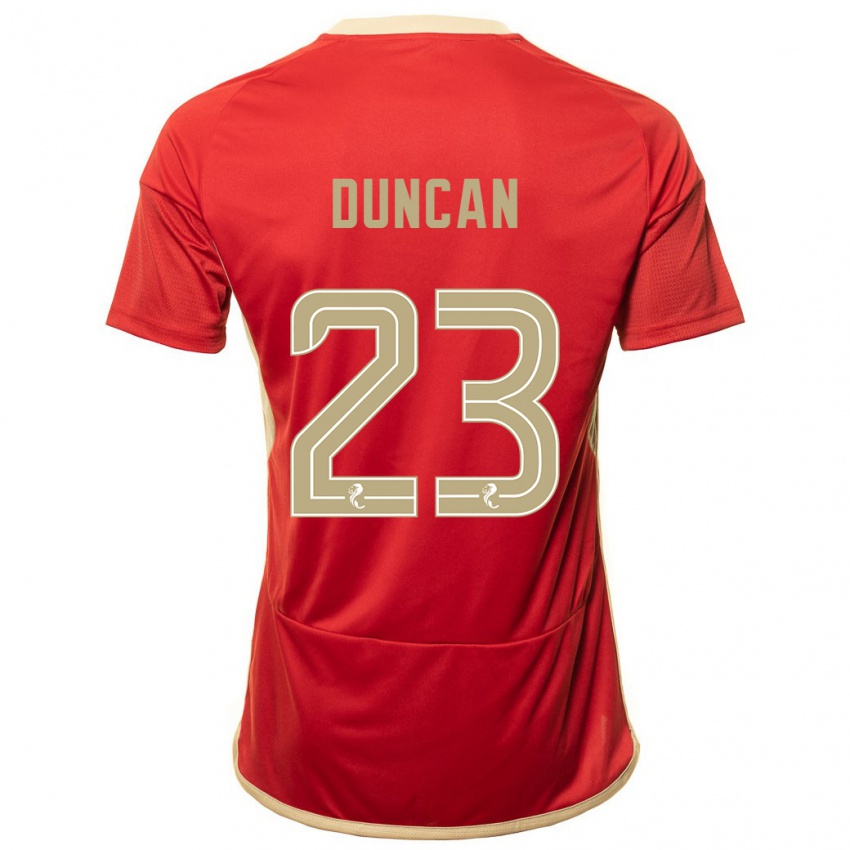 Kinderen Ryan Duncan #23 Rood Thuisshirt Thuistenue 2023/24 T-Shirt