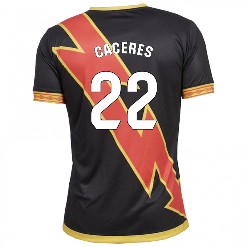 Kinderen Daniel Cáceres #22 Zwart Uitshirt Uittenue 2023/24 T-Shirt