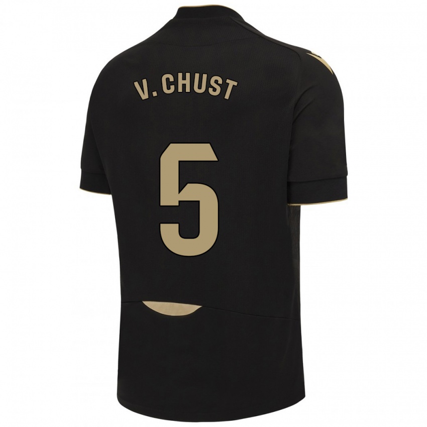 Kinderen Victor Chust #5 Zwart Uitshirt Uittenue 2023/24 T-Shirt