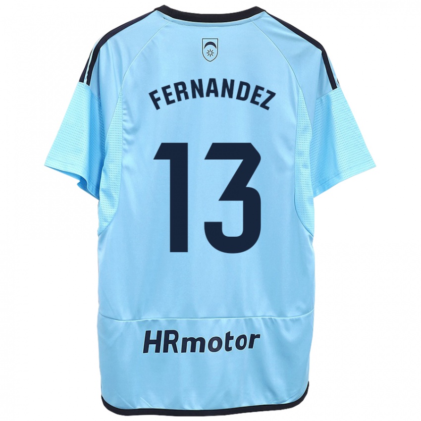 Kinderen Aitor Fernández #13 Blauw Uitshirt Uittenue 2023/24 T-Shirt