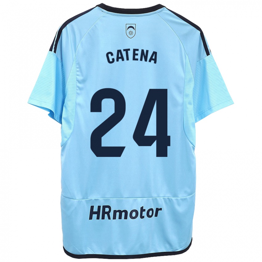 Kinderen Alejandro Catena #24 Blauw Uitshirt Uittenue 2023/24 T-Shirt