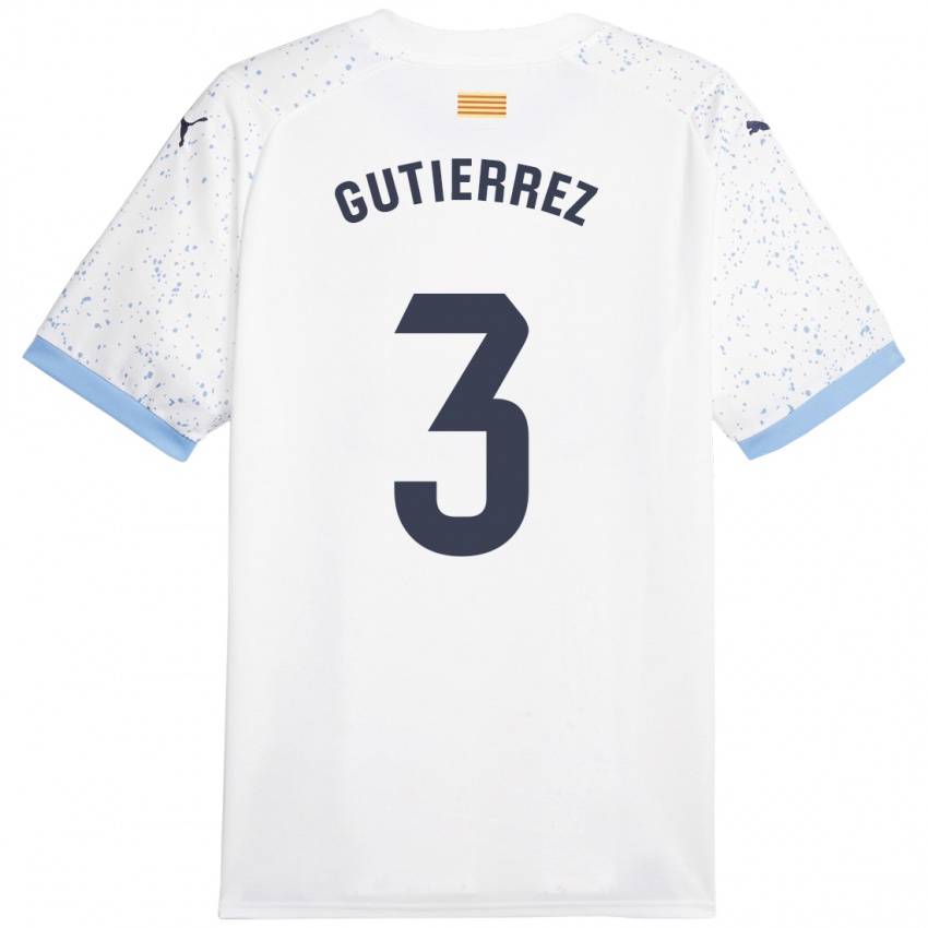 Kinderen Miguel Gutierrez #3 Wit Uitshirt Uittenue 2023/24 T-Shirt