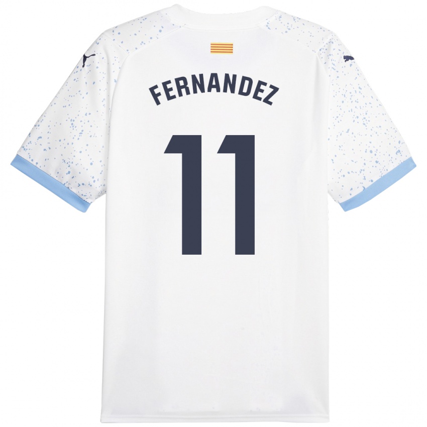 Kinderen Valery Fernández #11 Wit Uitshirt Uittenue 2023/24 T-Shirt