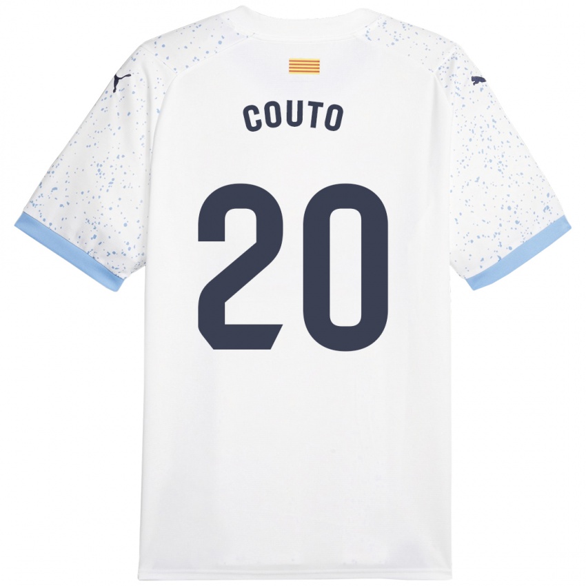 Kinderen Yan Couto #20 Wit Uitshirt Uittenue 2023/24 T-Shirt