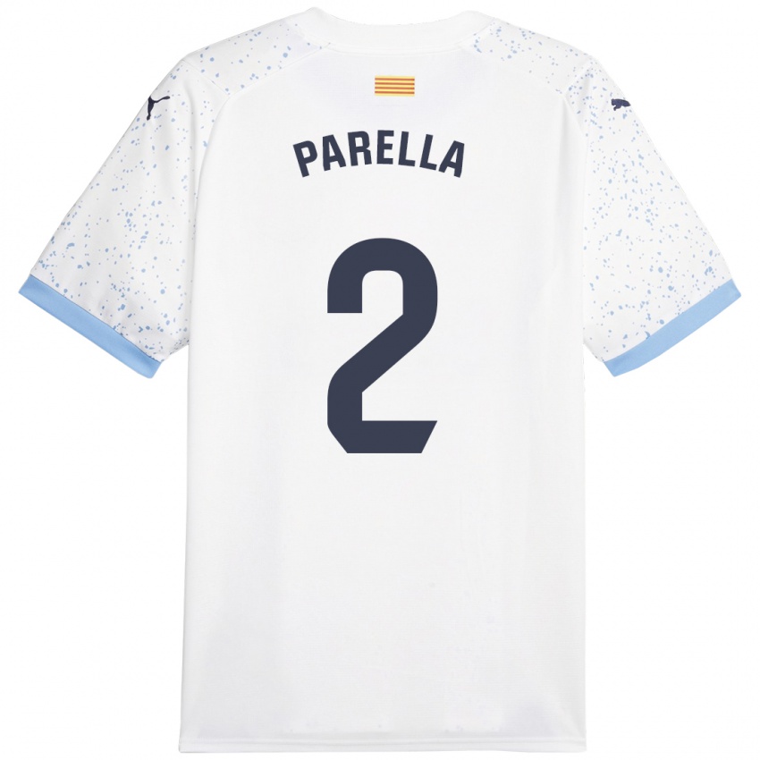 Kinderen Virginia Parella #2 Wit Uitshirt Uittenue 2023/24 T-Shirt