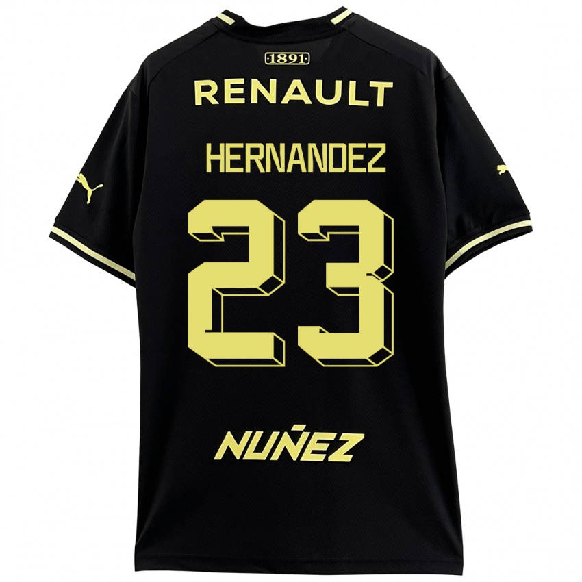 Kinderen Abel Hernández #23 Zwart Uitshirt Uittenue 2023/24 T-Shirt