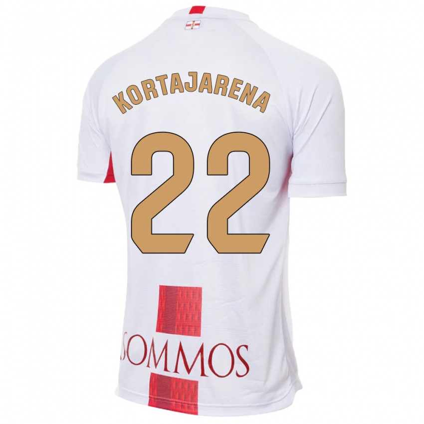 Kinderen Iker Kortajarena #22 Wit Uitshirt Uittenue 2023/24 T-Shirt