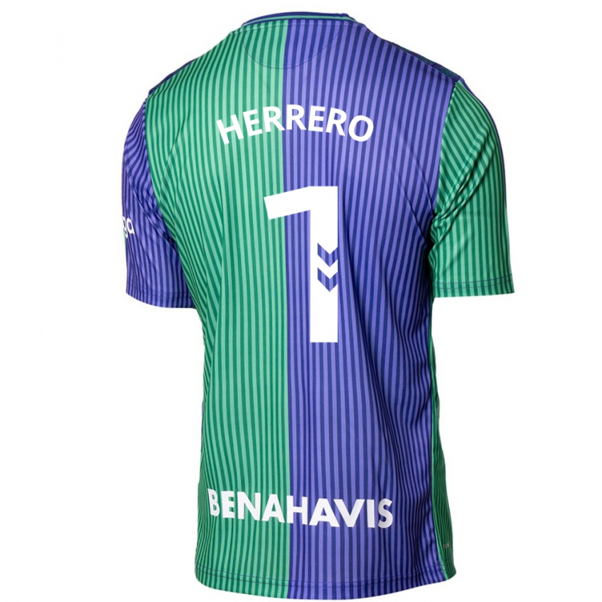 Kinderen Alfonso Herrero #1 Groen Blauw Uitshirt Uittenue 2023/24 T-Shirt