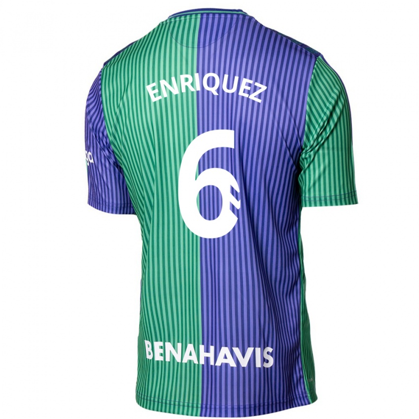 Kinderen Ramón Enríquez #6 Groen Blauw Uitshirt Uittenue 2023/24 T-Shirt