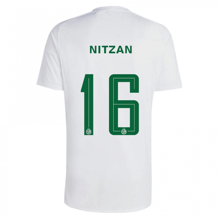 Kinderen Itamar Nitzan #16 Groen Blauw Uitshirt Uittenue 2023/24 T-Shirt