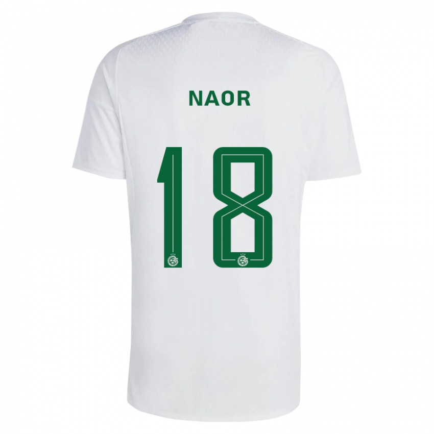 Kinderen Goni Naor #18 Groen Blauw Uitshirt Uittenue 2023/24 T-Shirt