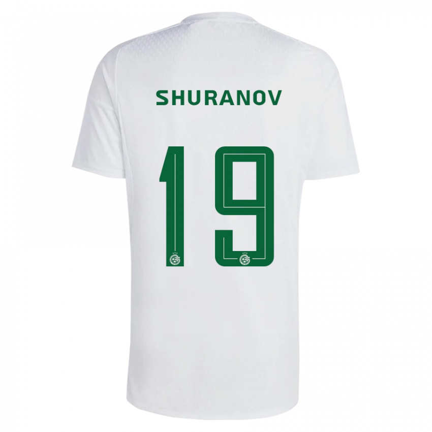 Kinderen Erik Shuranov #19 Groen Blauw Uitshirt Uittenue 2023/24 T-Shirt