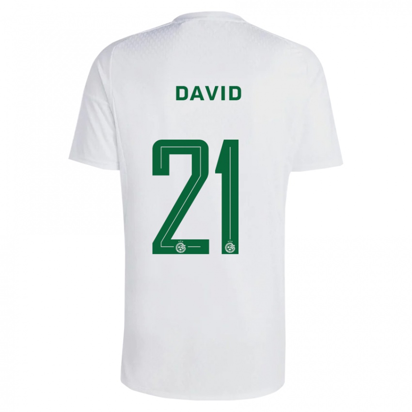 Kinderen Dean David #21 Groen Blauw Uitshirt Uittenue 2023/24 T-Shirt