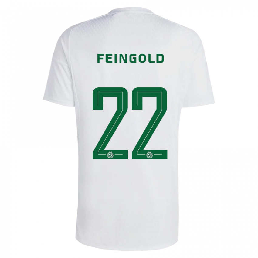 Kinderen Ilay Feingold #22 Groen Blauw Uitshirt Uittenue 2023/24 T-Shirt