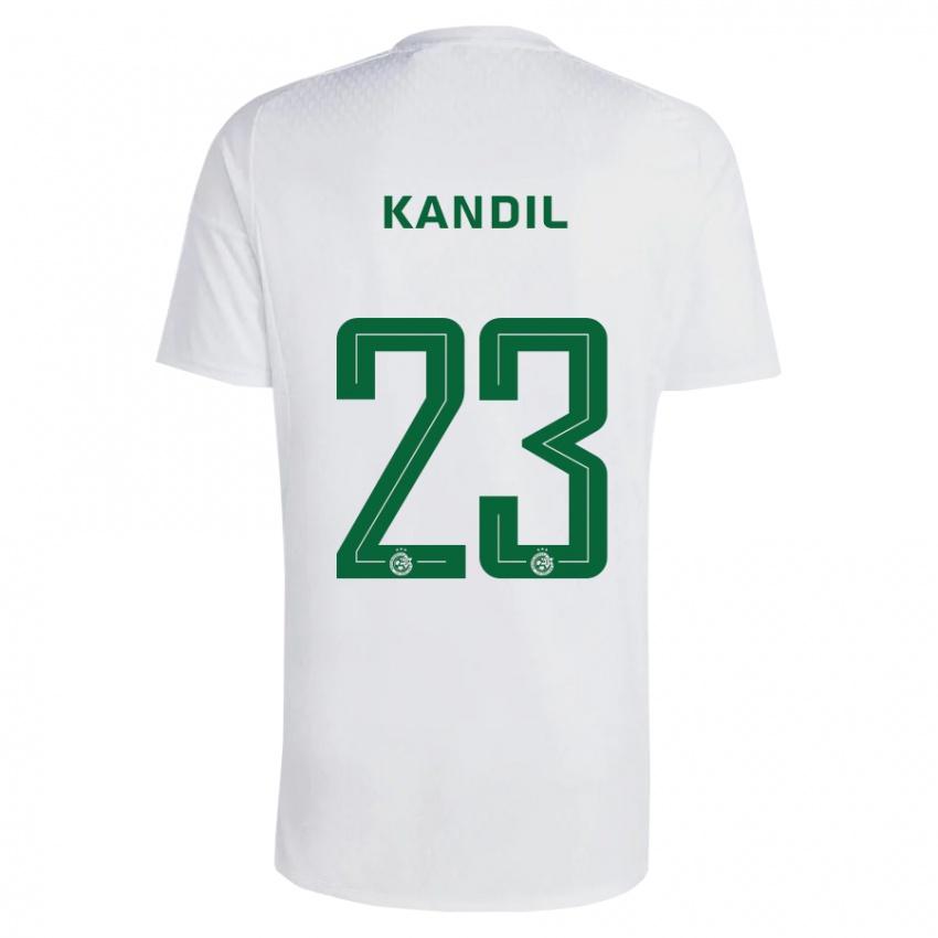 Kinderen Maor Kandil #23 Groen Blauw Uitshirt Uittenue 2023/24 T-Shirt