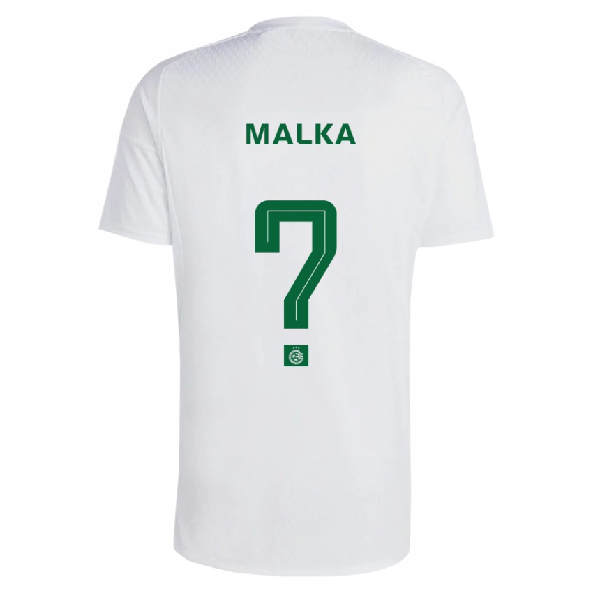 Kinderen Yaheli Malka #0 Groen Blauw Uitshirt Uittenue 2023/24 T-Shirt