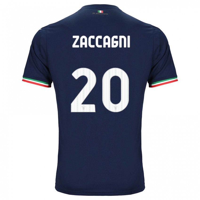 Kinderen Mattia Zaccagni #20 Marine Uitshirt Uittenue 2023/24 T-Shirt