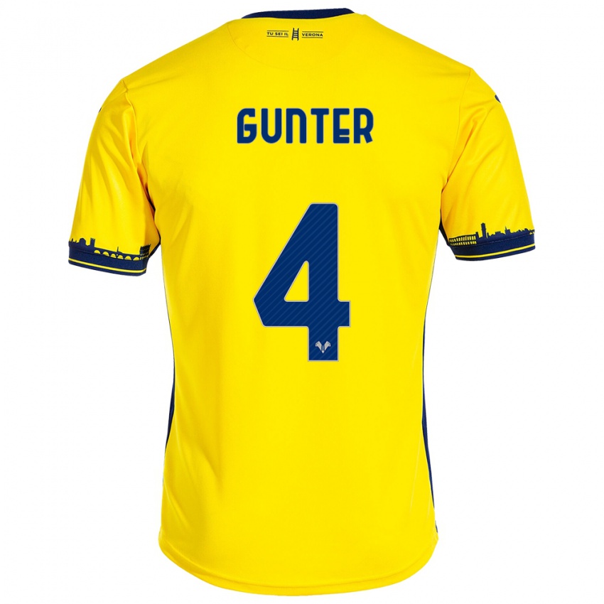 Kinderen Koray Günter #4 Geel Uitshirt Uittenue 2023/24 T-Shirt