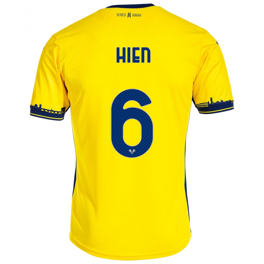 Kinderen Isak Hien #6 Geel Uitshirt Uittenue 2023/24 T-Shirt