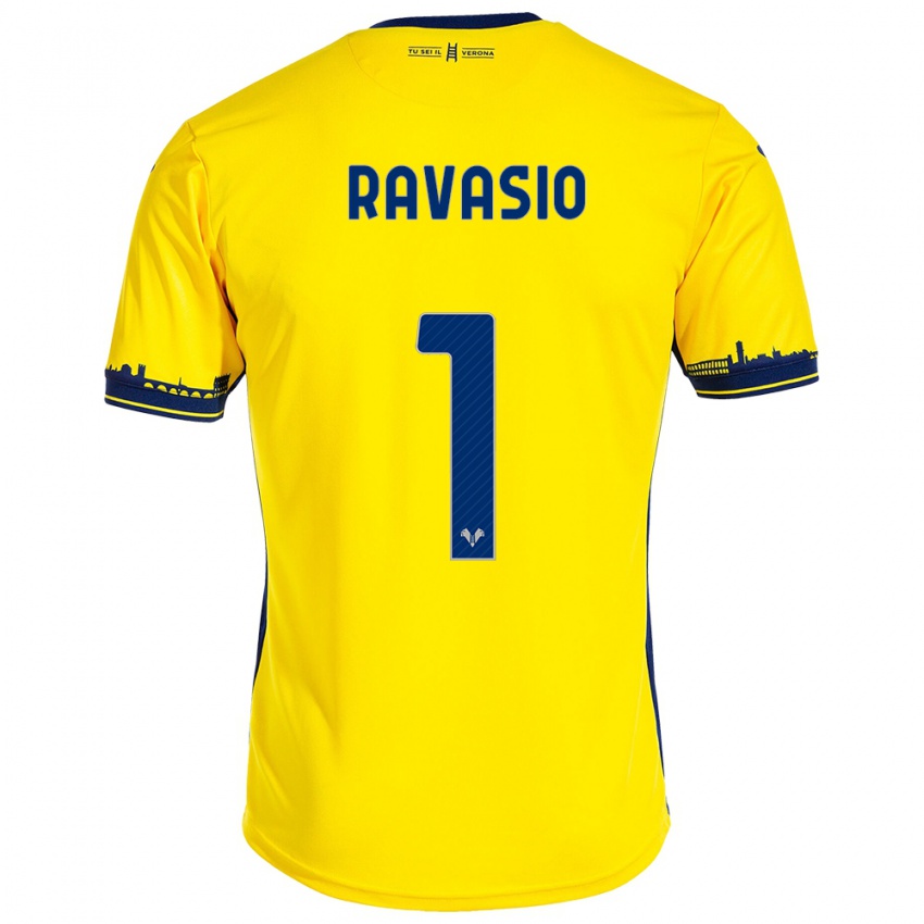 Kinderen Manuel Ravasio #1 Geel Uitshirt Uittenue 2023/24 T-Shirt