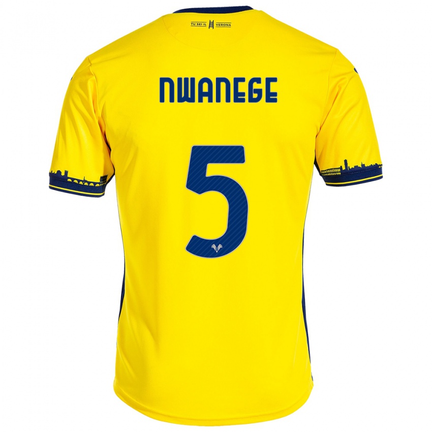 Kinderen Karlson Nwanege #5 Geel Uitshirt Uittenue 2023/24 T-Shirt