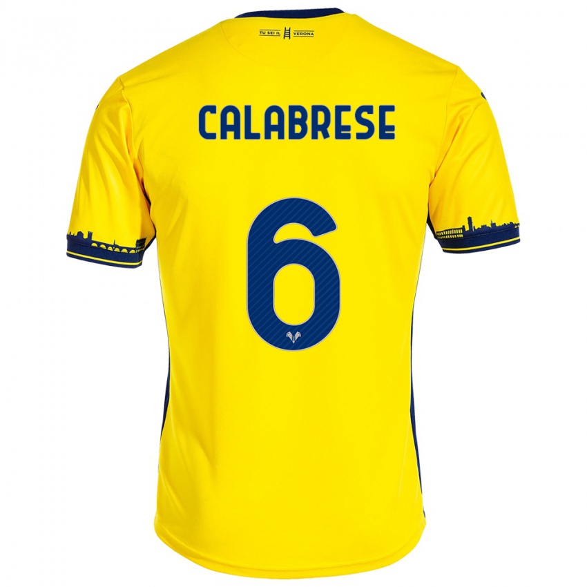 Kinderen Nicolò Calabrese #6 Geel Uitshirt Uittenue 2023/24 T-Shirt