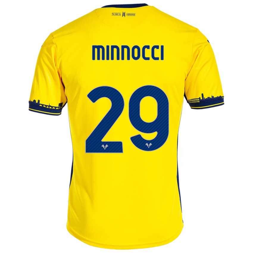 Kinderen Valerio Minnocci #29 Geel Uitshirt Uittenue 2023/24 T-Shirt