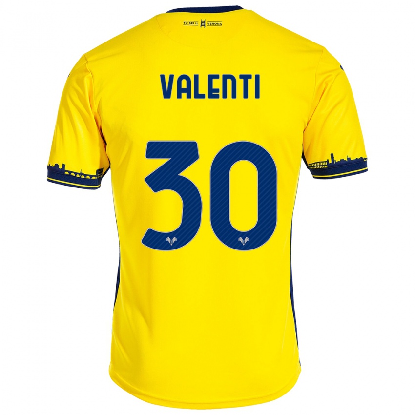 Kinderen Francesco Valenti #30 Geel Uitshirt Uittenue 2023/24 T-Shirt