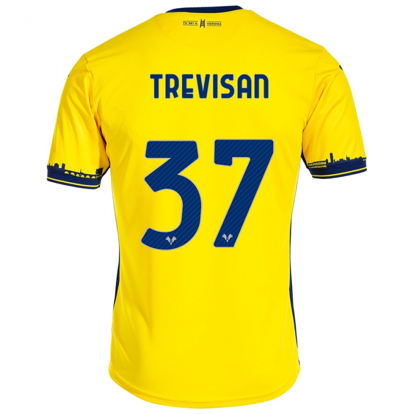 Kinderen Michael Trevisan #37 Geel Uitshirt Uittenue 2023/24 T-Shirt