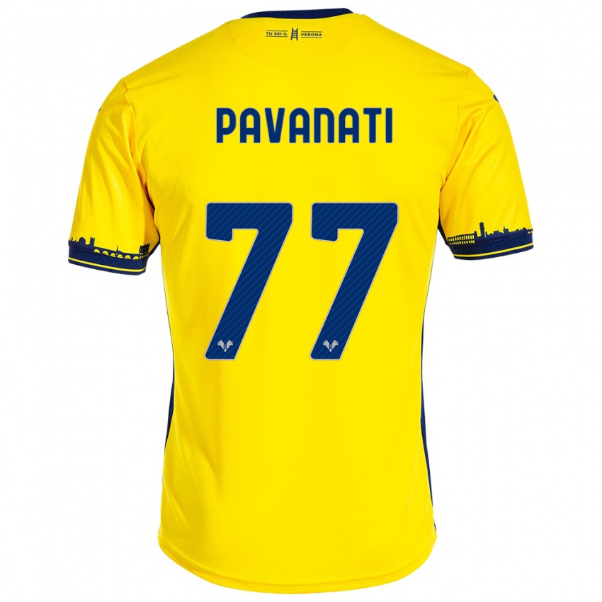 Kinderen Alessandro Pavanati #77 Geel Uitshirt Uittenue 2023/24 T-Shirt