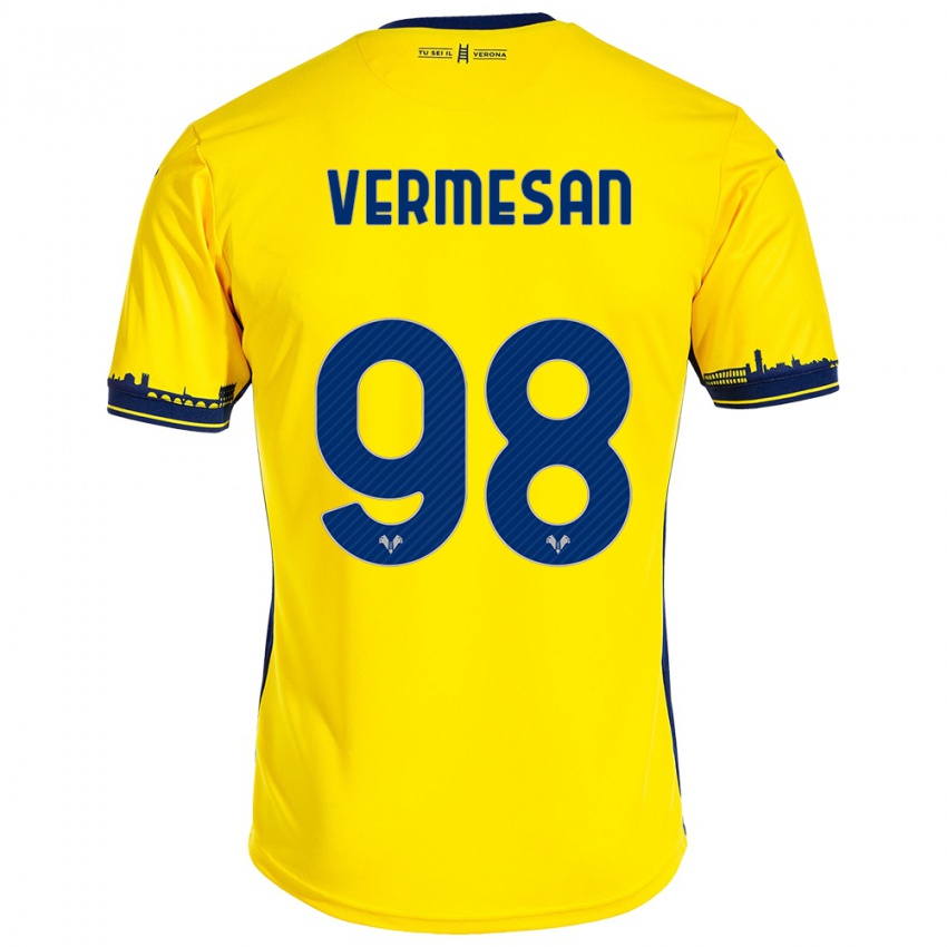 Kinderen Ioan Vermesan #98 Geel Uitshirt Uittenue 2023/24 T-Shirt