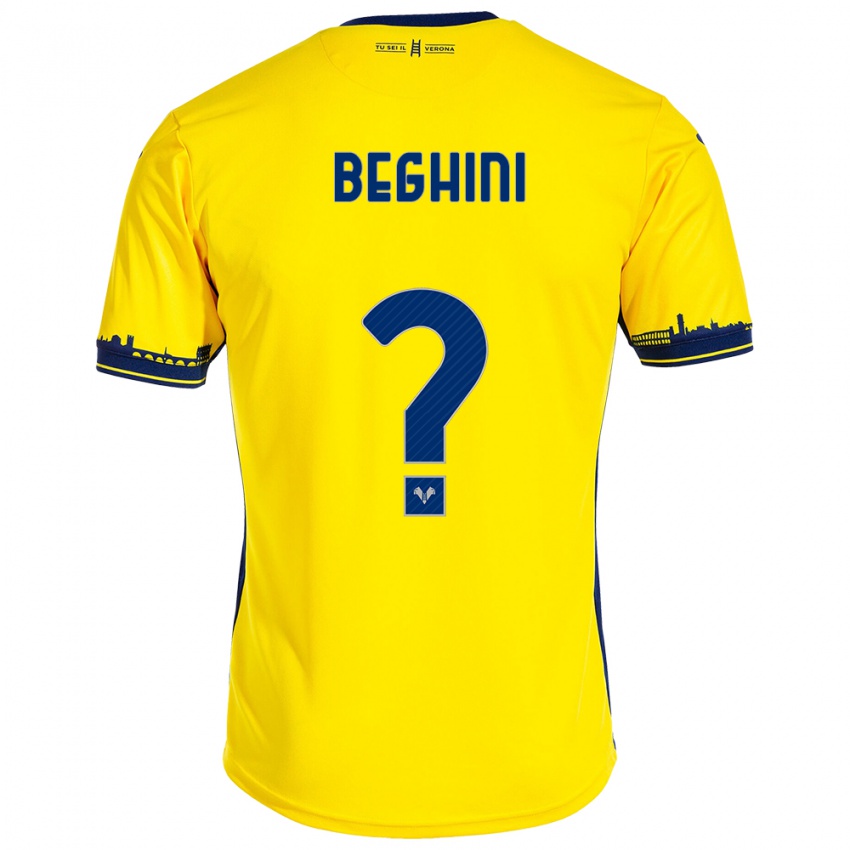 Kinderen Alessandro Beghini #0 Geel Uitshirt Uittenue 2023/24 T-Shirt