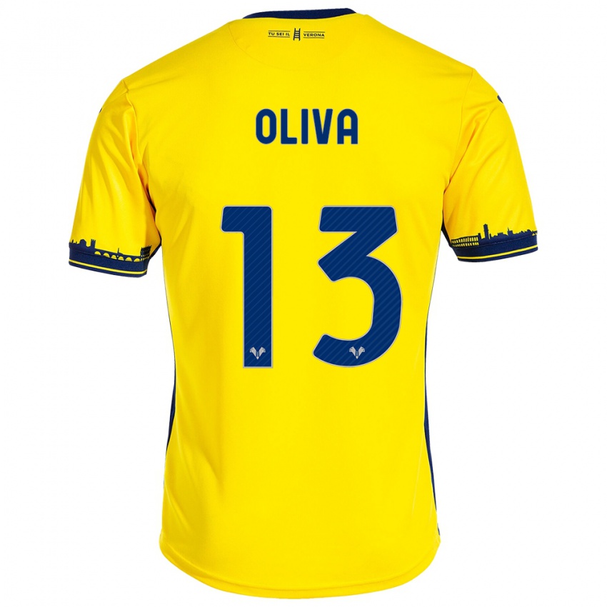 Kinderen Eleonora Oliva #13 Geel Uitshirt Uittenue 2023/24 T-Shirt