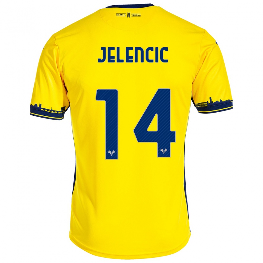 Kinderen Ana Jelencic #14 Geel Uitshirt Uittenue 2023/24 T-Shirt