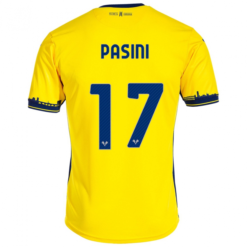 Kinderen Veronica Pasini #17 Geel Uitshirt Uittenue 2023/24 T-Shirt