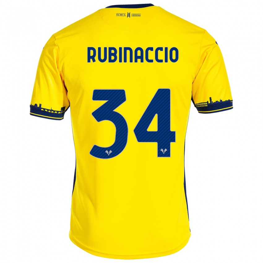 Kinderen Nikol Rubinaccio #34 Geel Uitshirt Uittenue 2023/24 T-Shirt