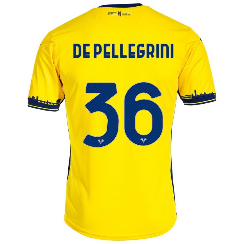 Kinderen Erika De Pellegrini #36 Geel Uitshirt Uittenue 2023/24 T-Shirt