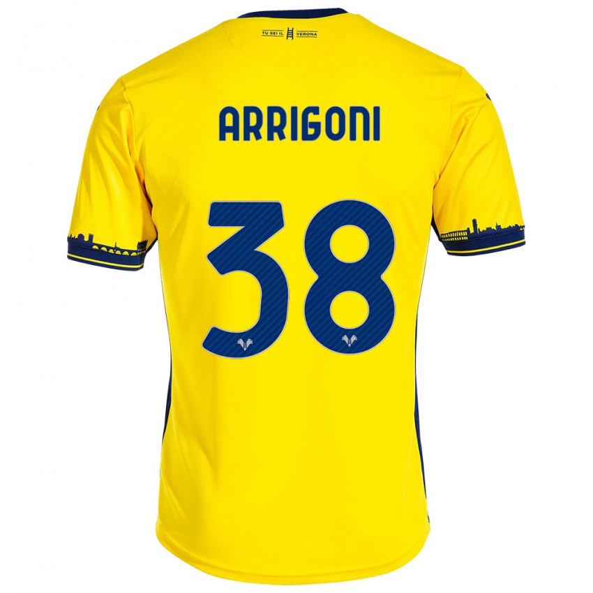 Kinderen Arrigoni #38 Geel Uitshirt Uittenue 2023/24 T-Shirt