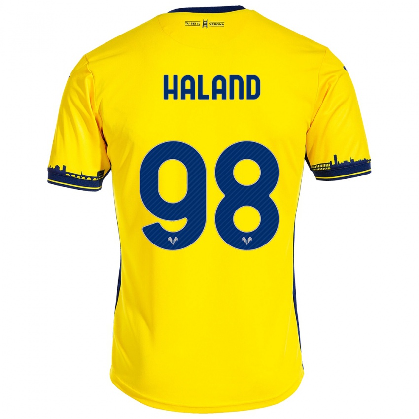 Kinderen Benedicte Iversen Håland #98 Geel Uitshirt Uittenue 2023/24 T-Shirt