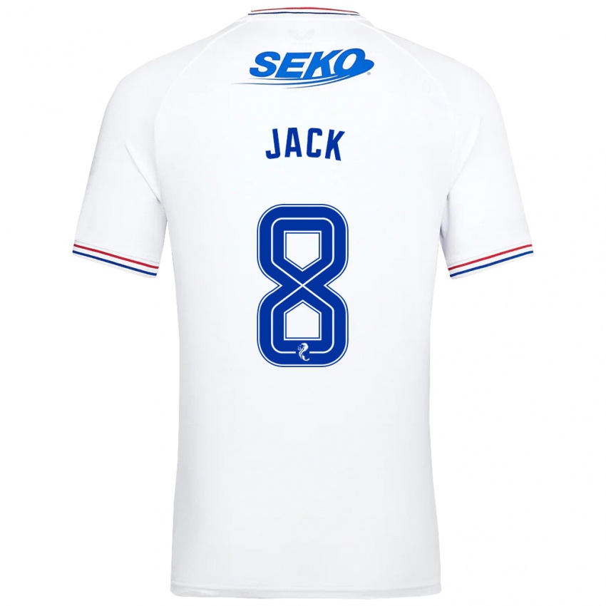 Kinderen Ryan Jack #8 Wit Uitshirt Uittenue 2023/24 T-Shirt