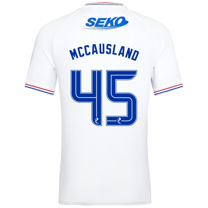 Kinderen Ross Mccausland #45 Wit Uitshirt Uittenue 2023/24 T-Shirt