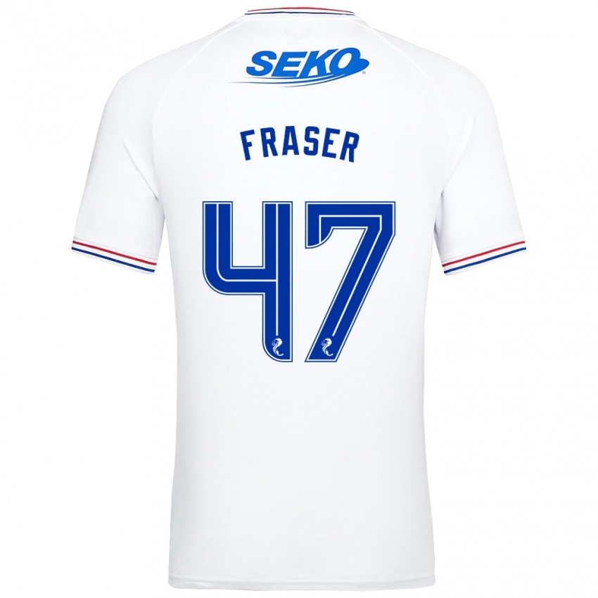 Kinderen Robbie Fraser #47 Wit Uitshirt Uittenue 2023/24 T-Shirt