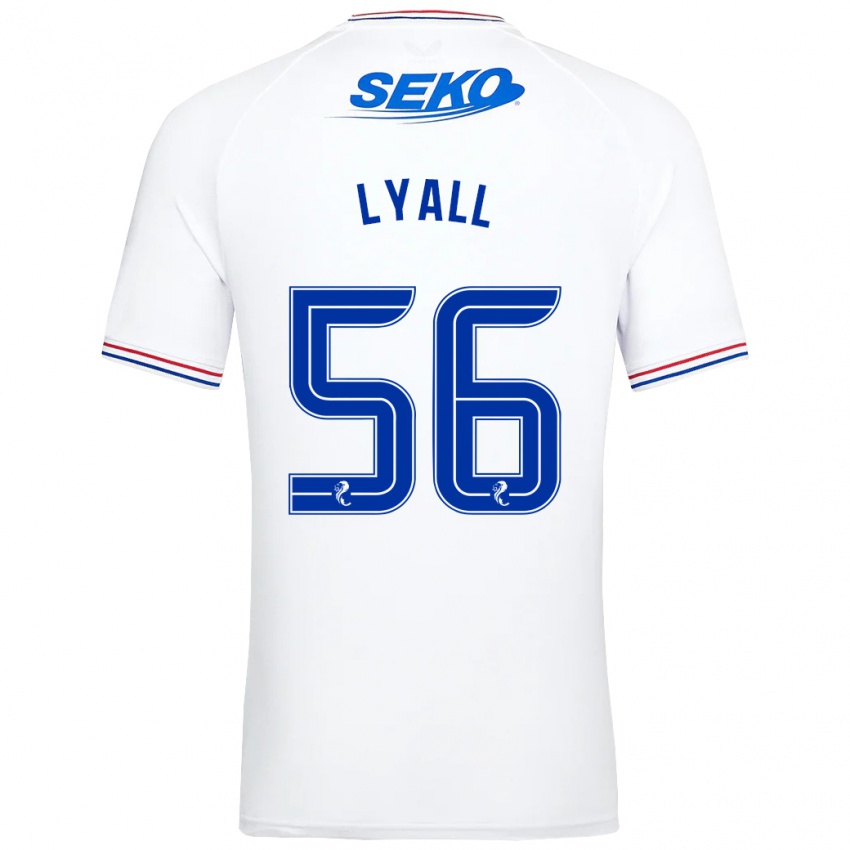 Kinderen Arron Lyall #56 Wit Uitshirt Uittenue 2023/24 T-Shirt