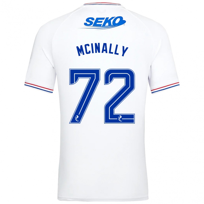 Kinderen Darren Mcinally #72 Wit Uitshirt Uittenue 2023/24 T-Shirt