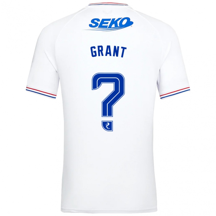 Kinderen Leyton Grant #0 Wit Uitshirt Uittenue 2023/24 T-Shirt