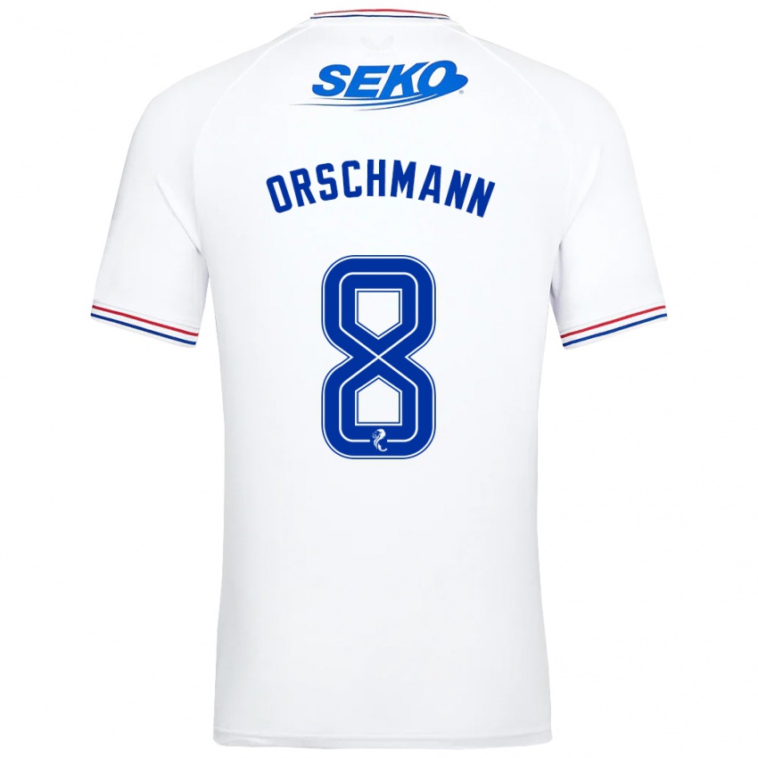 Kinderen Dina Orschmann #8 Wit Uitshirt Uittenue 2023/24 T-Shirt