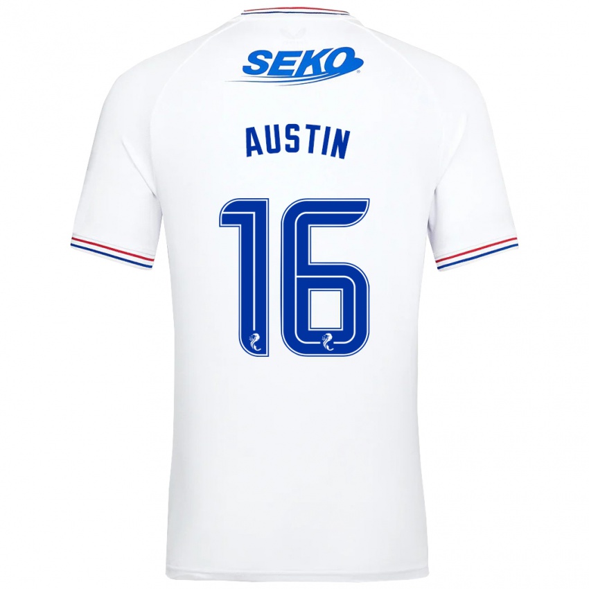 Kinderen Eilidh Austin #16 Wit Uitshirt Uittenue 2023/24 T-Shirt