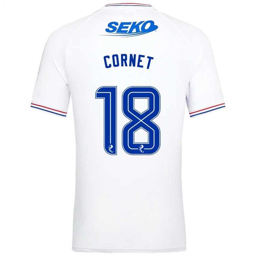 Kinderen Chelsea Cornet #18 Wit Uitshirt Uittenue 2023/24 T-Shirt