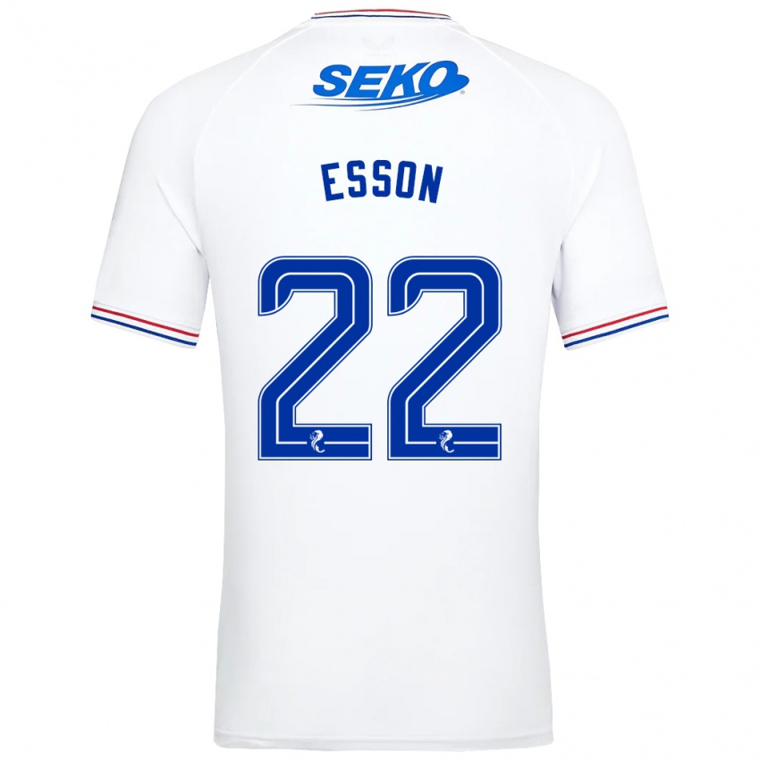 Kinderen Victoria Esson #22 Wit Uitshirt Uittenue 2023/24 T-Shirt