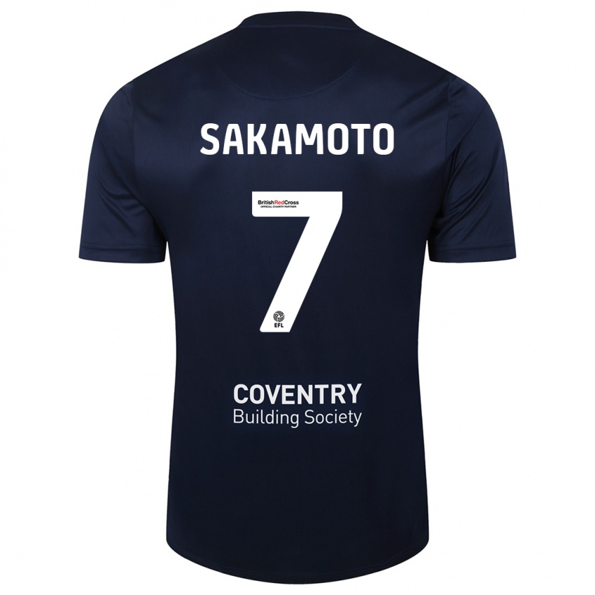 Kinderen Tatsuhiro Sakamoto #7 Rode Marine Uitshirt Uittenue 2023/24 T-Shirt